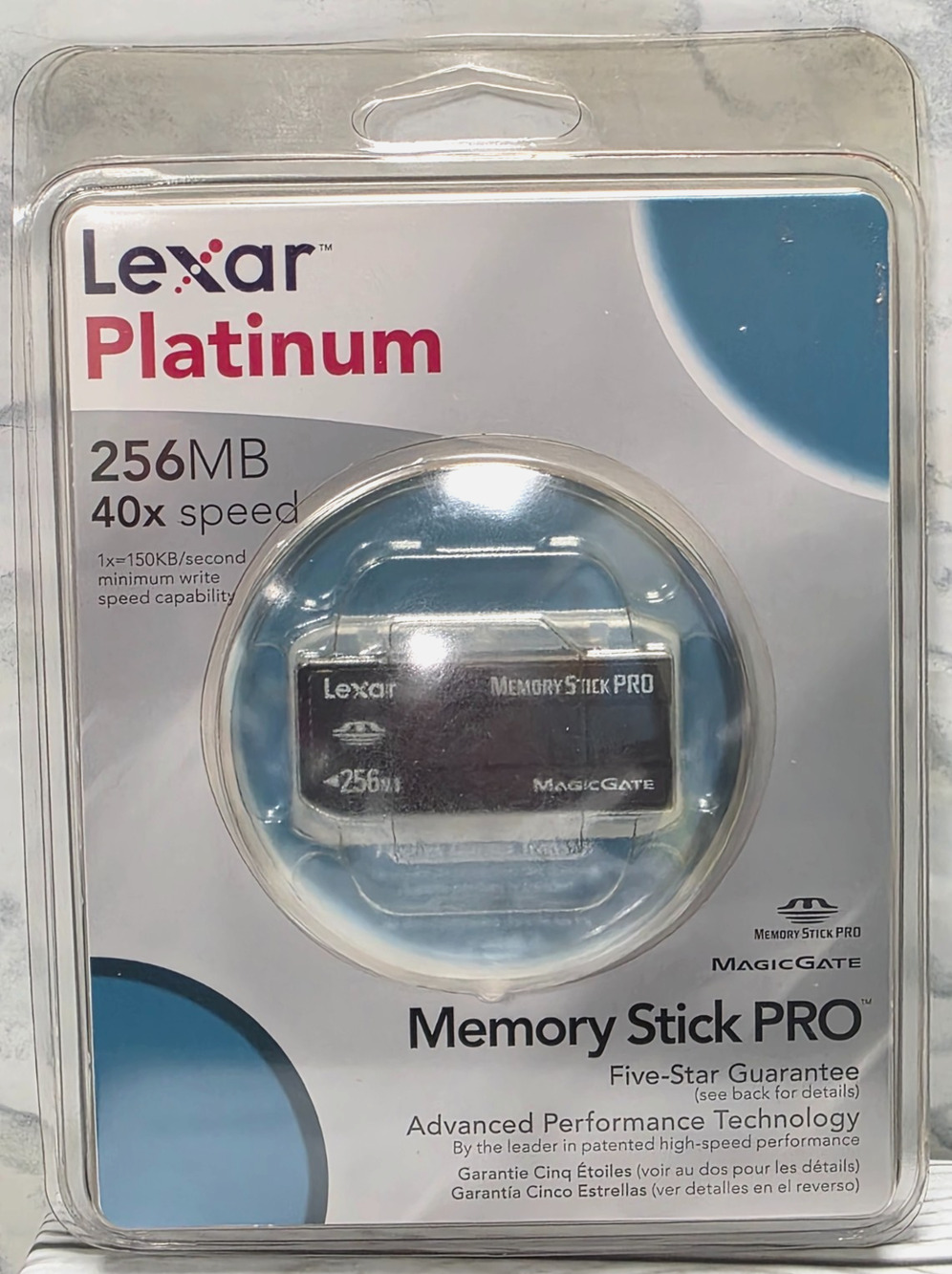 Lexar Platinum 256MB 40X Speed Memory Stick Pro, Old Stock, New in Package
